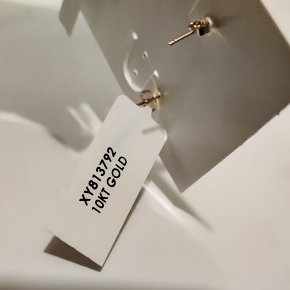 10K Yellow Gold Ball Stud Earrings - Picture 5 of 7